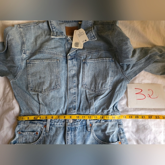 Levi's Western Denim Shirt Dress sz 32 BNWT - Picture 6 of 16